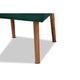 Baxton Studio Alvis Mid-Century Modern Emerald Green Velvet Upholstered and Walnut Brown Finished Wood Dining Chair
