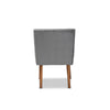 Baxton Studio Alvis Mid-Century Modern Grey Velvet Upholstered and Walnut Brown Finished Wood Dining Chair