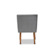 Baxton Studio Alvis Mid-Century Modern Grey Velvet Upholstered and Walnut Brown Finished Wood Dining Chair