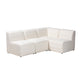 Baxton Studio Maya Modern White Boucle Fabric 4-Piece Modular Sectional Sofa WHI-BBT8070-Maya-Cream-4PC