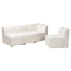 Baxton Studio Maya Modern White Boucle Fabric 4-Piece Modular Sectional Sofa WHI-BBT8070-Maya-Cream-4PC