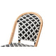 bali & pari Ambre Modern French Black and White Weaving Natural Rattan 2-Piece Bistro Chair Set WHI-BC003-Rattan-DC