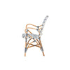 bali & pari Bryson Modern French Blue and White Weaving and Natural Rattan Bistro Chair WHI-BC010-W2-Rattan-DC-Arm