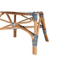 bali & pari Bryson Modern French Blue and White Weaving and Natural Rattan Bistro Chair WHI-BC010-W2-Rattan-DC-Arm