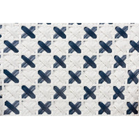 Blue, White, Natural Brown