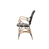 bali & pari Wallis Modern French Two-Tone Black and White Weaving and Natural Rattan Indoor Dining Chair WHI-BC010-W3-Rattan-DC-Arm