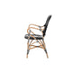 bali & pari Wallis Modern French Two-Tone Black and White Weaving and Natural Rattan Indoor Dining Chair WHI-BC010-W3-Rattan-DC-Arm