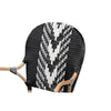 bali & pari Wallis Modern French Two-Tone Black and White Weaving and Natural Rattan Indoor Dining Chair WHI-BC010-W3-Rattan-DC-Arm