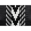 bali & pari Wallis Modern French Two-Tone Black and White Weaving and Natural Rattan Indoor Dining Chair