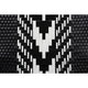 bali & pari Wallis Modern French Two-Tone Black and White Weaving and Natural Rattan Indoor Dining Chair