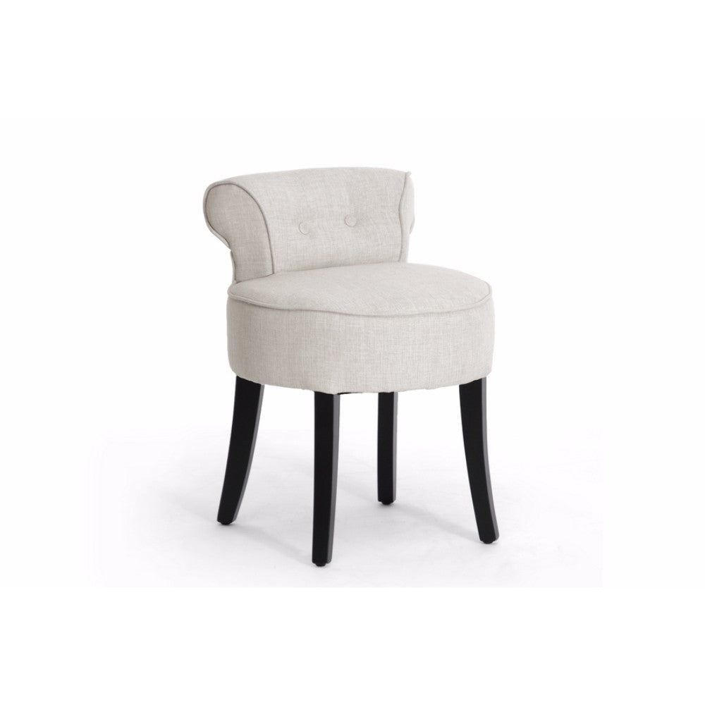 Baxton Studio Millani Beige Linen Modern Lounge Stool