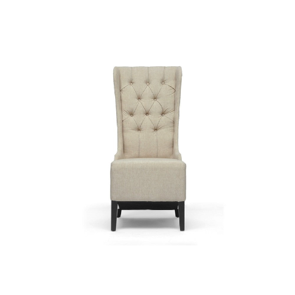 Baxton Studio Vincent Beige Linen Modern Accent Chair WHI-BH-A32386-Beige-AC
