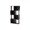 Baxton Studio Riva Modern and Contemporary Dark Brown Finished Geometric Wood Bookshelf WHI-BS8000-Wenge-Shelf