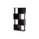 Baxton Studio Riva Modern and Contemporary Dark Brown Finished Geometric Wood Bookshelf WHI-BS8000-Wenge-Shelf