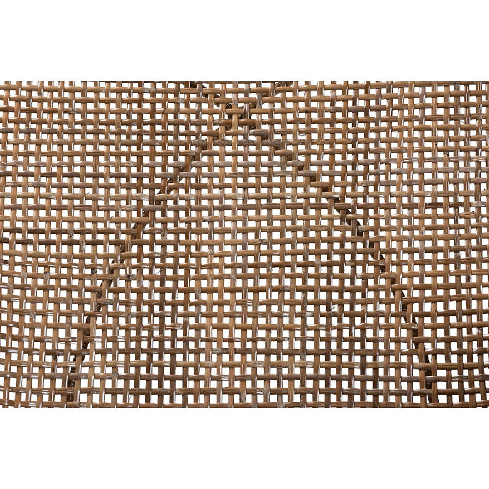 bali & pari Ballerina Modern Bohemian Greywashed Rattan and Black Metal 2-Piece Dining Chair Set WHI-Balerina3-Light-Grey-Rattan-DC