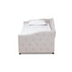 Baxton Studio Becker Modern and Contemporary Transitional Beige Fabric Upholstered Twin Size Daybed with Trundle