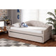 Baxton Studio Becker Modern and Contemporary Transitional Beige Fabric Upholstered Twin Size Daybed with Trundle