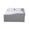 Baxton Studio Becker Modern and Contemporary Transitional Grey Fabric Upholstered Full Size Daybed with Trundle