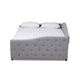 Baxton Studio Becker Modern and Contemporary Transitional Grey Fabric Upholstered Full Size Daybed with Trundle