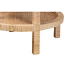 bali & pari Bella Modern Bohemian Natural Brown Mahogany Wood and Natural Rattan 2-Tier End Table WHI-Bella-Mahogany-ET