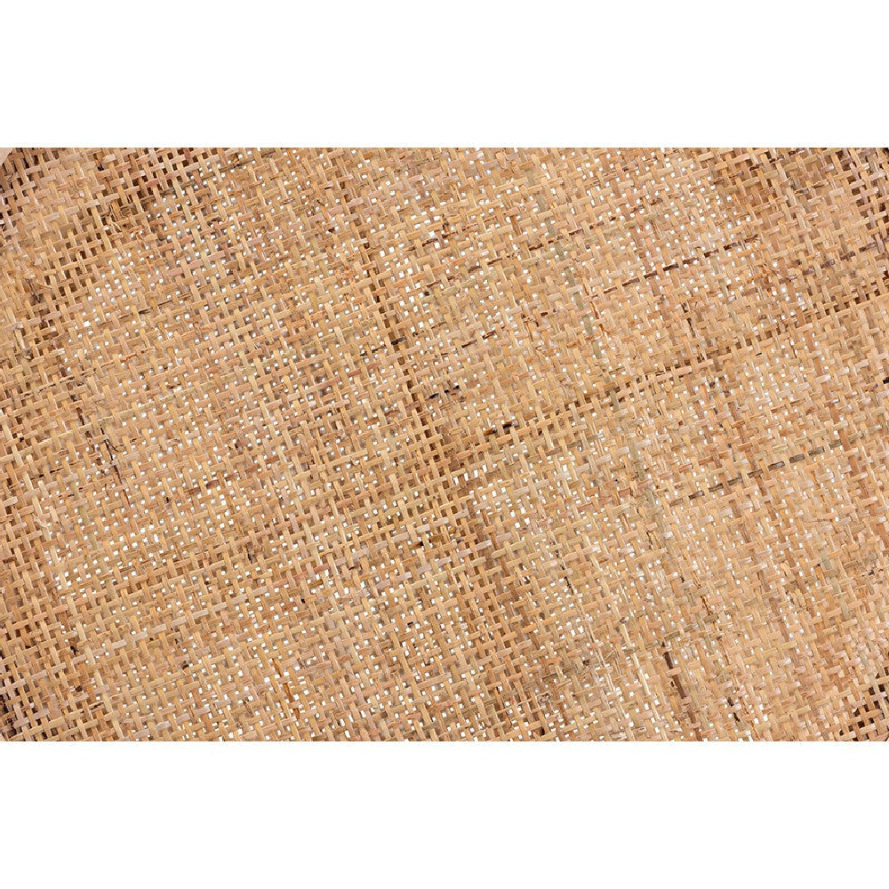 bali & pari Bella Modern Bohemian Natural Brown Mahogany Wood and Natural Rattan 2-Tier End Table WHI-Bella-Mahogany-ET