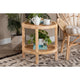 bali & pari Bella Modern Bohemian Natural Brown Mahogany Wood and Natural Rattan 2-Tier End Table WHI-Bella-Mahogany-ET