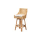 bali & pari Bella Modern Bohemian Natural Brown Rattan Bar Stool WHI-Bella-Rattan-BS
