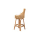 bali & pari Bella Modern Bohemian Natural Brown Rattan Bar Stool WHI-Bella-Rattan-BS
