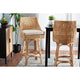 bali & pari Bella Modern Bohemian Natural Brown Rattan Bar Stool WHI-Bella-Rattan-BS