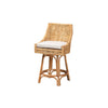 bali & pari Bella Modern Bohemian Natural Brown Rattan Counter Stool WHI-Bella-Rattan-CS