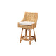 bali & pari Bella Modern Bohemian Natural Brown Rattan Counter Stool WHI-Bella-Rattan-CS