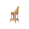 bali & pari Bella Modern Bohemian Natural Brown Rattan Counter Stool WHI-Bella-Rattan-CS