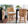 bali & pari Bella Modern Bohemian Natural Brown Rattan Counter Stool WHI-Bella-Rattan-CS