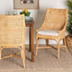 bali & pari Bella Modern Bohemian Natural Brown Rattan Dining Chair WHI-Bella-Rattan-DC