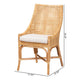 bali & pari Bella Modern Bohemian Natural Brown Rattan Dining Chair WHI-Bella-Rattan-DC
