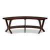 Baxton Studio Berlin Mid-Century Modern Walnut Finished Wood Curved Dining Bench WHI-Berlin-Walnut-Bench