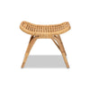 bali & pari Bernardo Modern Bohemian Natural Brown Rattan Ottoman WHI-Bernardo-Rattan-Otto