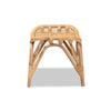 bali & pari Bernardo Modern Bohemian Natural Brown Rattan Ottoman WHI-Bernardo-Rattan-Otto