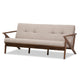Baxton Studio Bianca Mid-Century Modern Walnut Wood Light Grey Fabric Tufted 3-Seater Sofa WHI-Bianca-Light-Grey-Walnut-Brown-SF