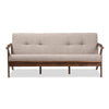 Baxton Studio Bianca Mid-Century Modern Walnut Wood Light Grey Fabric Tufted 3-Seater Sofa WHI-Bianca-Light-Grey-Walnut-Brown-SF