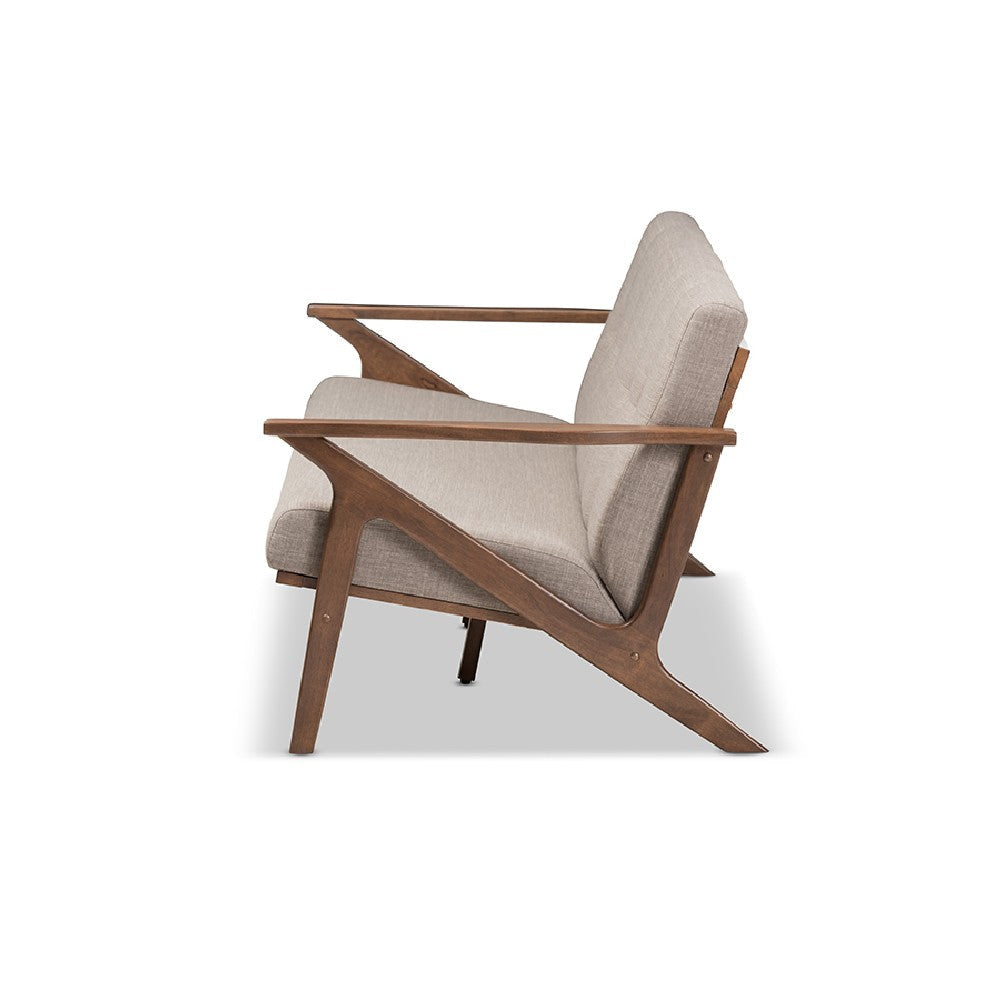 Baxton Studio Bianca Mid-Century Modern Walnut Wood Light Grey Fabric Tufted 3-Seater Sofa WHI-Bianca-Light-Grey-Walnut-Brown-SF