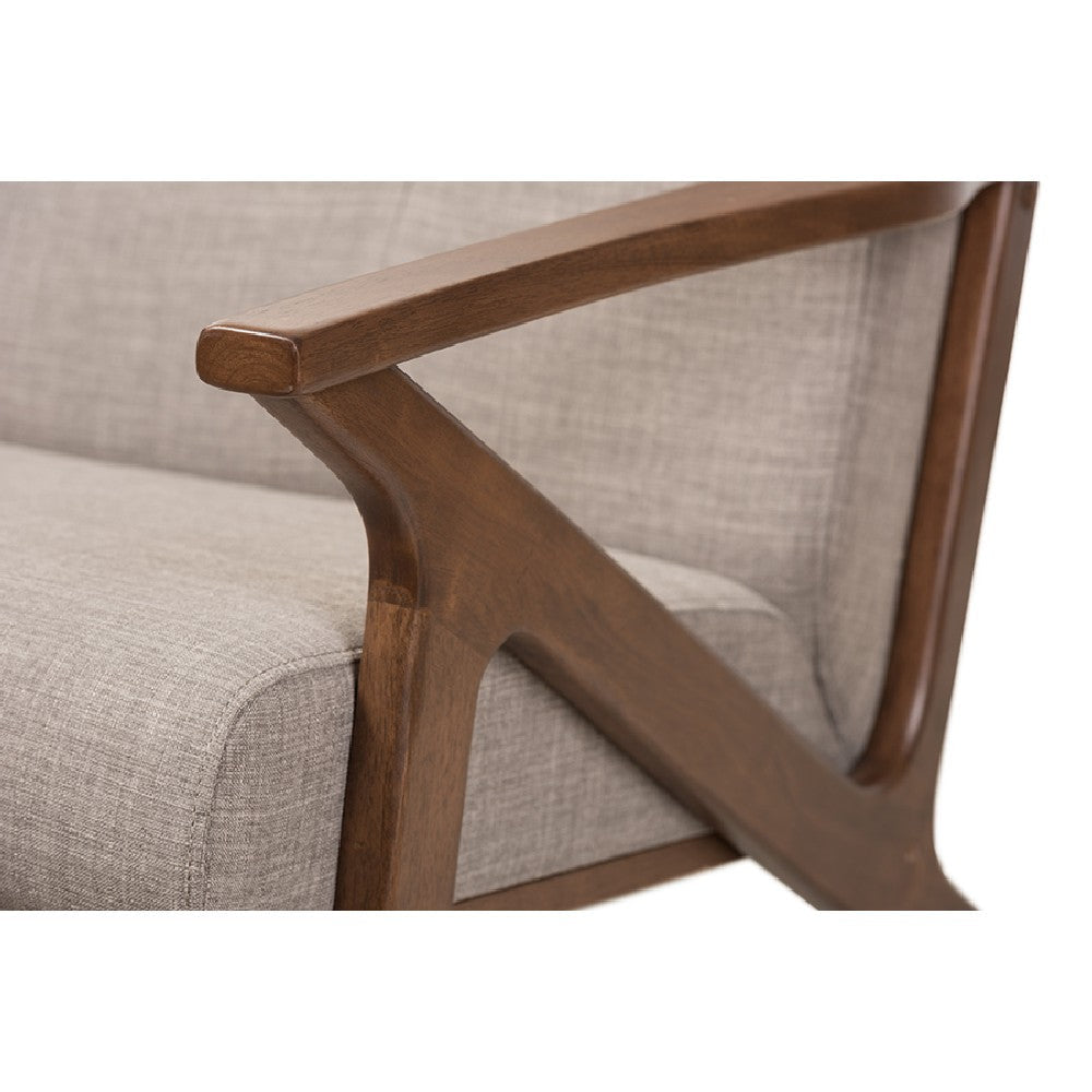 Baxton Studio Bianca Mid-Century Modern Walnut Wood Light Grey Fabric Tufted 3-Seater Sofa WHI-Bianca-Light-Grey-Walnut-Brown-SF