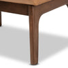 Baxton Studio Bianca Mid-Century Modern Walnut Brown Finished Wood and Tan Faux Leather Effect Ottoman WHI-Bianca-Tan-Walnut-Brown-Otto