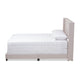 Baxton Studio Brady Modern and Contemporary Beige Fabric Upholstered King Size Bed WHI-Brady-Beige-King