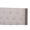 Baxton Studio Brady Modern and Contemporary Beige Fabric Upholstered King Size Bed WHI-Brady-Beige-King