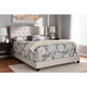 Baxton Studio Brady Modern and Contemporary Beige Fabric Upholstered King Size Bed WHI-Brady-Beige-King