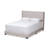 Baxton Studio Brady Modern and Contemporary Beige Fabric Upholstered King Size Bed WHI-Brady-Beige-King