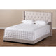 Baxton Studio Brady Modern and Contemporary Beige Fabric Upholstered King Size Bed WHI-Brady-Beige-King