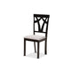 Baxton Studio Branca Modern and Contemporary Grey Fabric Upholstered and Dark Brown Finished Wood 5-Piece Dining Set