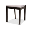 Baxton Studio Branca Modern and Contemporary Grey Fabric Upholstered and Dark Brown Finished Wood 5-Piece Dining Set